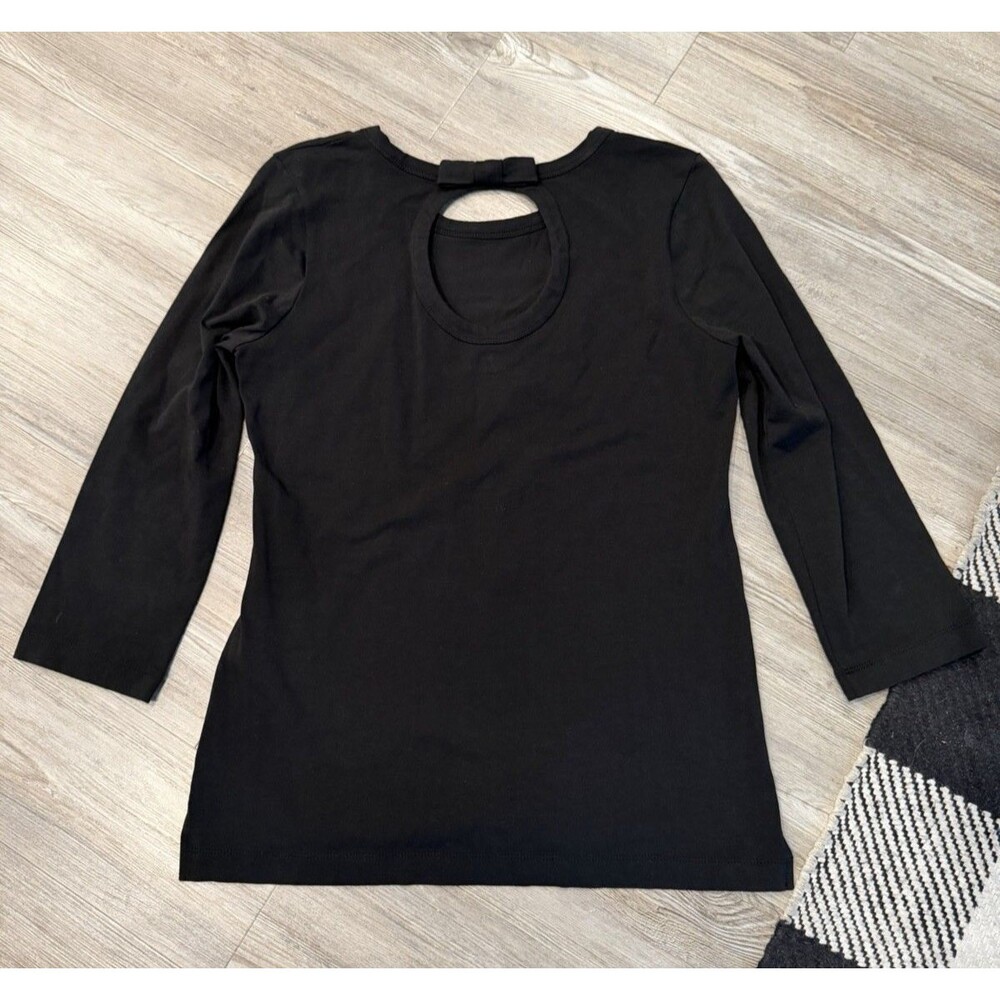 Kate Spade Bow Back Top Black M/L